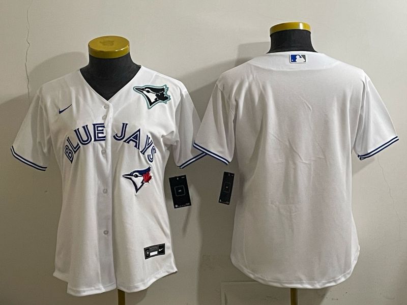 Women 2025 Nike Toronto Blue Jays Blank White Game MLB Jersey 04->women mlb jersey->Women Jersey
